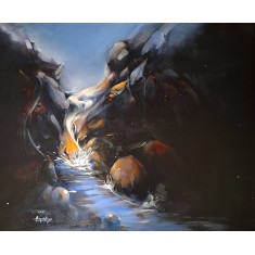 Baqar Raza, 30 X 24, Soul Integration, Acrylic on Canvas, AC-BRAZ-002 Baqar Raza, 30 X 24, Soul Integration, Acrylic on Canvas, AC-BRAZ-002